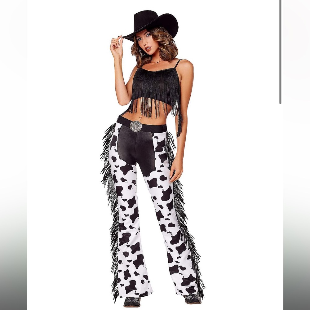 BRAND NEW cow print cowboy chaps 🤠